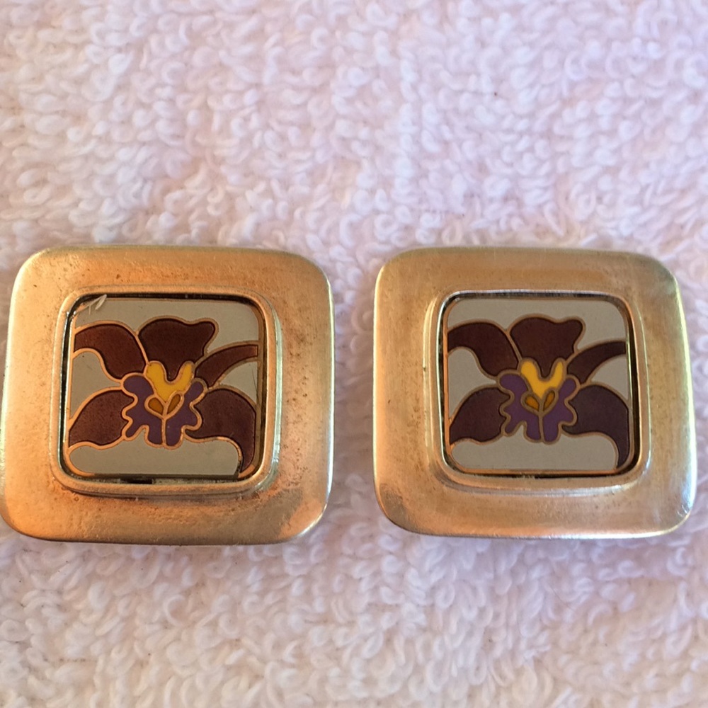 Laurel Burch Vintage clip on earrings